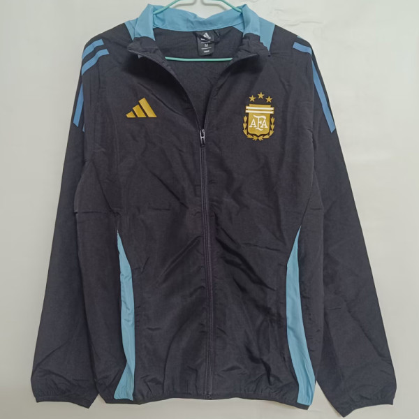 24-25 Argentina Black Windbreaker