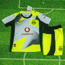 2025-26 Dortmund Away Kids Soccer Jersey