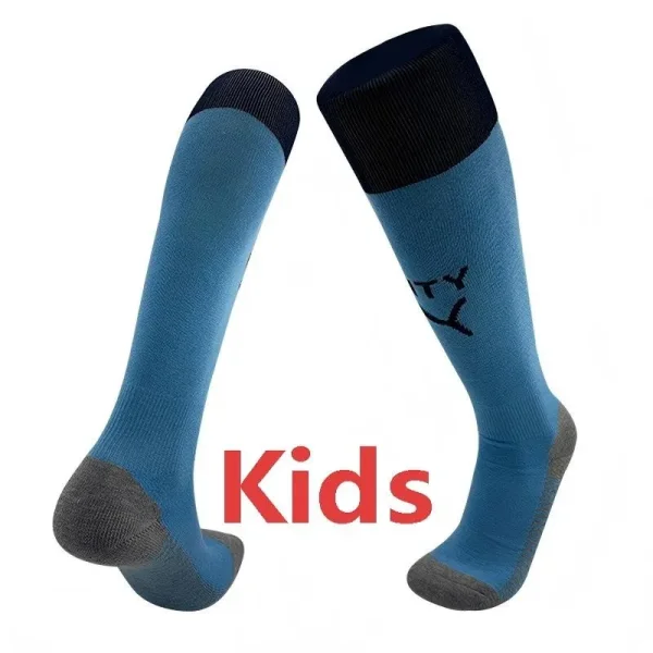 25-26 Man City Home Azure Kids Socks(儿童)