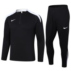24-25 NK Black Half Pull Tracksuit #05(半拉链)(白色领)