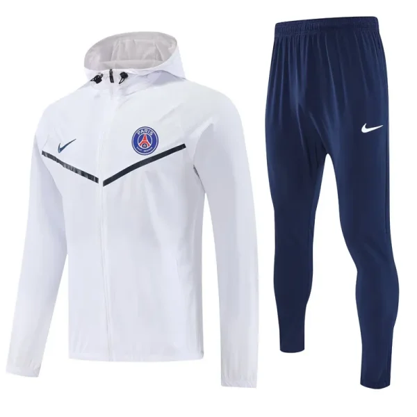2025-26 PSG White Hoodie Jacket Tracksuit