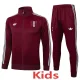 2025-26 Ajax Jujube red Kids Jacket Tracksuit #E2538(童装）
