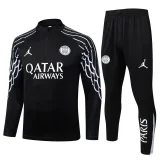 2025-26 PSG Jordan Black Half Pull Tracksuit #B2573(半拉链）