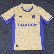 25-26 Marseille Earthy Yellow Fans Soccer Jersey