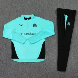 2025-26 Marseille Lake blue Half Pull Tracksuit (半拉链)