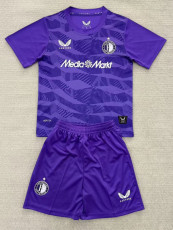 2025-26 Feyenoord Purple Goalkeeper Kids Soccer Jersey
