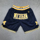Michigan Dark blue City Edition Top Quality NBA Pocket Pants * 密歇根
