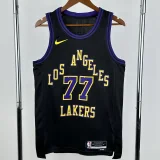 2023-24 LAKERS DONCIC #77 Black City Edition Top Quality Hot Pressing NBA Jersey