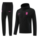 24-25 CHE Black Hoodie Jacket Tracksuit #01