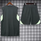 2025-26 RMA Army green Tank top and shorts suit