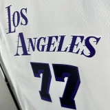 2022-23 LAKERS DONCIC #77 White City Edition Top Quality Hot Pressing NBA Jersey