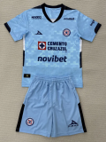 25-26 Cruz Azul Light blue GoalKeeper Kids Soccer Jersey