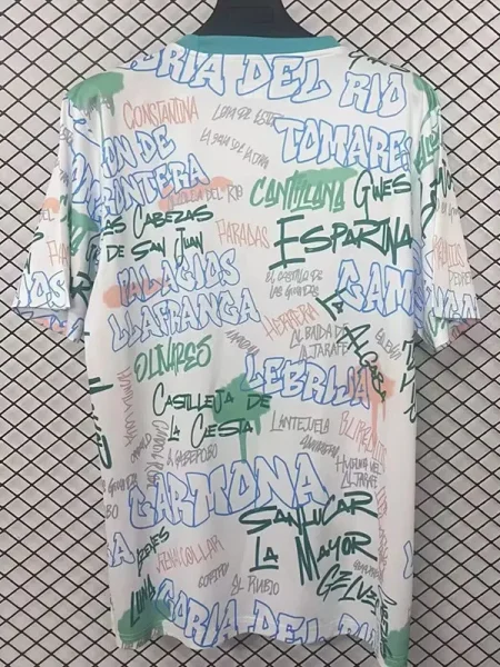 25-26 Real Betis White Graffiti Training Shirts