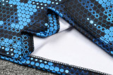 24-25 Napoli Blue Black Kids Half Pull Tracksuit (童装)(半拉链)