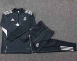 2025-26 RMA Dark gray Kids Half Pull Tracksuit#E2594(童装)(半拉链)