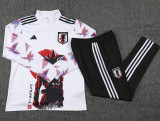 24-25 Japan White Kids Half Pull Tracksuit (半拉链)(悟空)