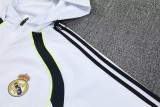 2025-26 RMA White Hoodie Jacket Tracksuit