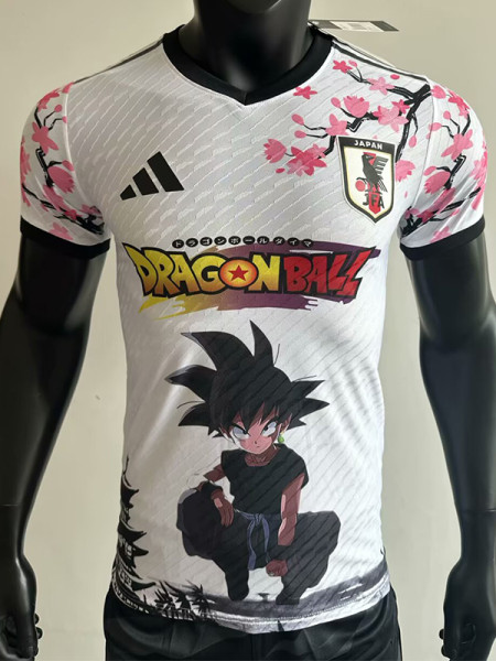25-26 Japan White Special Edition Player Version Soccer Jersey *龙珠黑悟空
