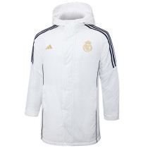 24-25 RMA White Hooded Windbreaker Fabric Cotton Coat #G208(金标)