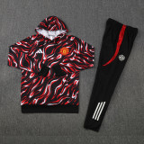 2025-26 Man Utd Red Black Hoodie Tracksuit (卫衣套装