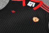 2025-26 Manchester United black vest and shorts kit