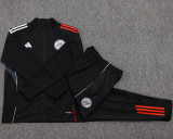 25-26 Ajax Black Kids Jacket Tracksuit #E25145(童装)