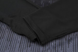 2024 NK Black Kids Half Pull Tracksuit (童装)(半拉链)