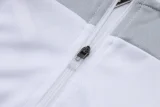2025-26 RMA White grey Half Pull Tracksuit #B2555(半拉链）