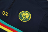 2025-26 Cameroon Royal blue Half Pull Tracksuit(半拉链）