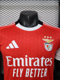 2025-26 Benfca Home Player Version Soccer Jersey (黑白圆领)