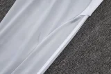 2025-26 RMA White grey Half Pull Tracksuit #B2555(半拉链）