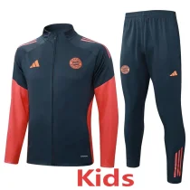 2025-26 Bayern Dark gray Kids Jacket Tracksuit#E25107(童装)