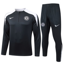 2025-26 CHE Dark gray Half Pull Tracksuit #B2577(半拉链）