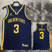 22-23 WARRIORS POOLE #3 Dark blue Top Quality Hot Pressing NBA Jersey (Trapeze Edition)