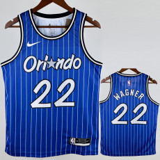 2018-2019 Magic WAGNER #22 Blue Retro Top Quality Hot Pressing NBA Jersey (条纹)