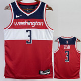 22-23 Wizards BEAL #3 Red Top Quality Hot Pressing NBA Jersey