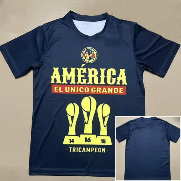24-25 Club America Royal Blue Champion Training shirts *背后没图案