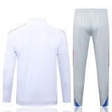 2025-26 Bayern White Kids Half Pull Tracksuit#E25109(童装)(半拉链)