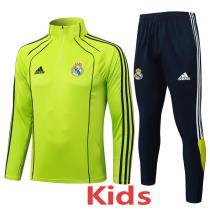 2025-26 RMA Grass green Kids Half Pull Tracksuit#E2574(童装)(半拉链)