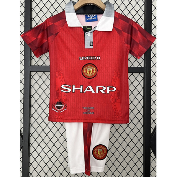 1996-1997 Man Utd Home Kids Retro Soccer Jersey