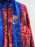 24-25 BAR Red Blue & Blue Double Sided Windbreaker (双面风衣)