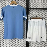 25-26 Man City Home Kids Soccer Jersey