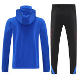 2025-26 Man Utd Fancy blue Hoodie Jacket Tracksuit