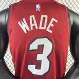 22-23 HEAT WADE #3 Red Top Quality Hot Pressing NBA Jersey (Trapeze Edition) 飞人版