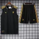 25-26 Man Utd Black Tank top and shorts suit #条纹