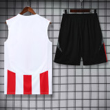 2025 AD White Red Tank top and shorts suit
