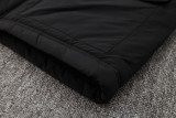 24-25 Sao Paulo Black Hooded Windbreaker Fabric Cotton Coat #G261