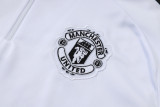 2025-26 Man Utd White Kids Half Pull Tracksuit#E2553(童装)(半拉链)