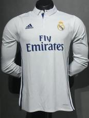 2016-2017 RMA Home Player Version 长袖球员 Long Sleeve Retro Soccer Jersey