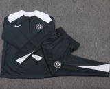 25-26 CHE Dark gray Kids Half Pull Tracksuit #E25135(童装)(半拉链)